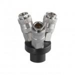 Разветвитель воздуха Intertool - 1/4" x 3 выхода W с быстроразъемным соединением