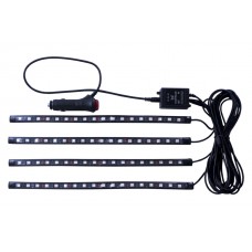 Автомобильная лента светодиодная с микрофоном Elite - 4 шт x 18LED