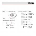 Набір інструментів Intertool - 1/4" 46 од. Storm