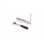 Набір інструментів на планці Intertool - 1/4" х 12 од. Storm