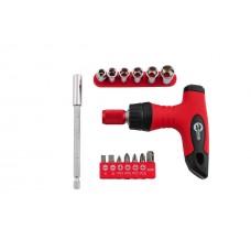 Отвертка Intertool - Т-образная реверсивная 15 ед.