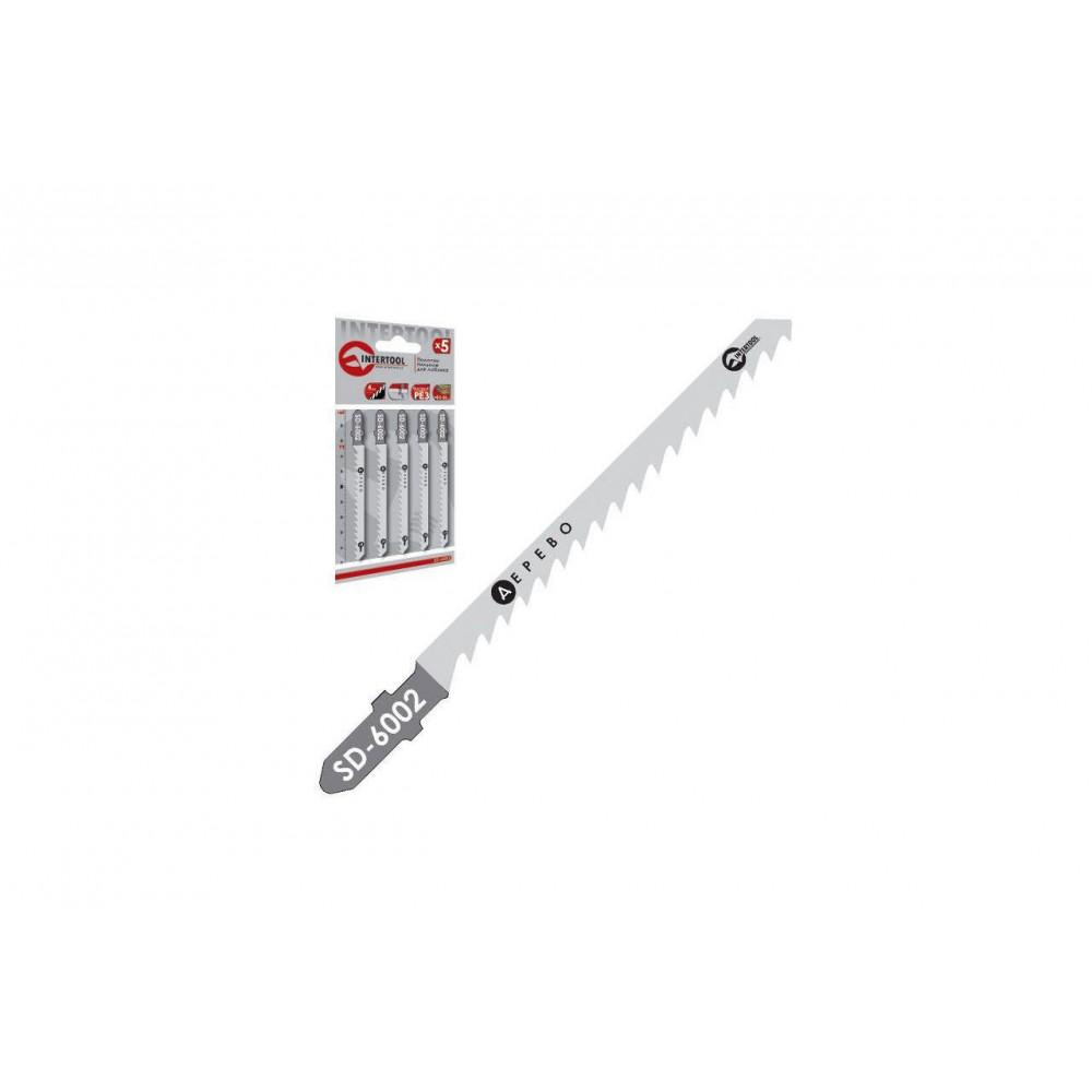 Полотно пильное для лобзика Intertool - 75 х 4 мм дерево (5 шт.) SD-6002