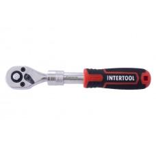 Ключ трещоточный (рукоятка с храповым механизмом) Intertool - 1/4" x 72T телескопический Storm