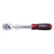 Ключ трещоточный (рукоятка с храповым механизмом) Intertool - 3/8" x 72T телескопический Storm