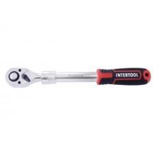 Ключ трещоточный (рукоятка с храповым механизмом) Intertool - 1/2" x 72T телескопический Storm