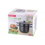 Пароварка антипригарна Kamille - 260 мм x 10 л x 1 решітка