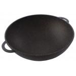 Сковорода WOK антипригарна Biol - 300 мм x 4,5л Granite Brown з кришкою