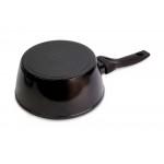 Антипригарний ківш Kamille - 180 мм x 1,8 л Black Marble з кришкою