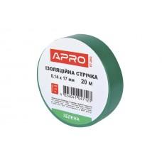 Стрічка ізоляційна Apro - 17 x 0,14 мм x 20 м зелена 5 шт.