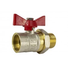 Кран шаровый STA - американка 1" (м) никелированный