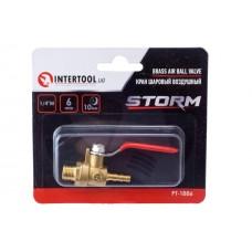 Кран кульовий повітряний Intertool - 1/4"Н x 6 мм