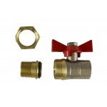 Кран шаровый STA - американка 1/2" (м) никелированный