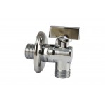 Кран шаровый никель Никифоров - 1/2"Н x 3/4"Н