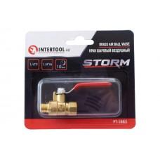 Кран кульовий повітряний Intertool - 1/4"У x 1/4"Н