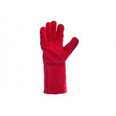 Рукавички Intertool - замшеві краги 35 см х 14" (червоні)