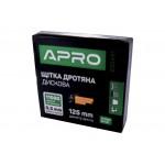 Щітка дискова Apro - 125 мм x М14 плетена